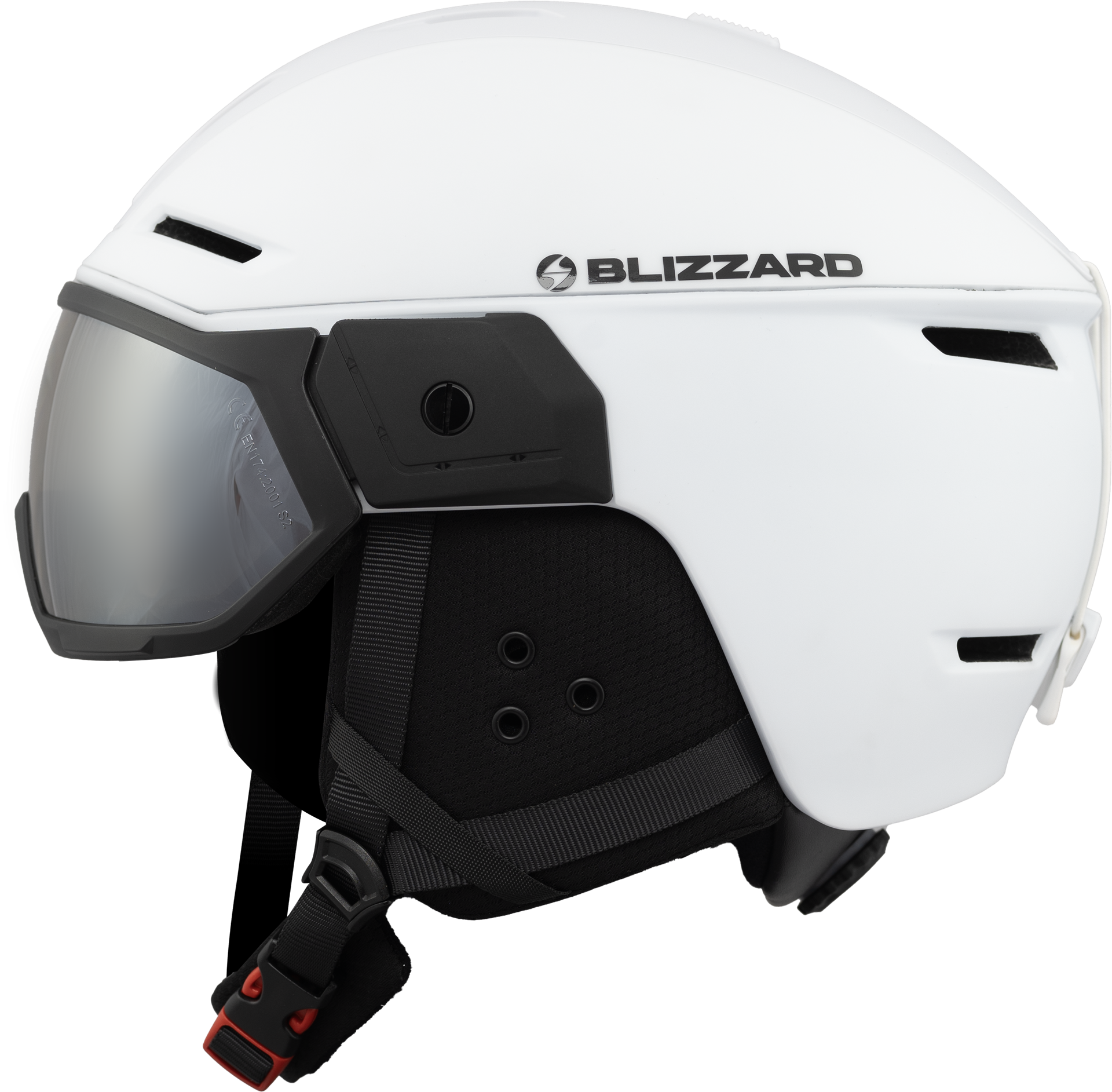 Lyžiarska prilba BLIZZARD W2W Edge Visor ski helmet, white matt, orange lens, S2